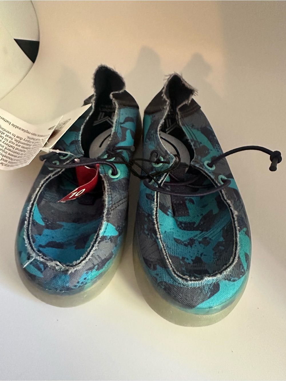 3/$20 Member’s Mark Kids Slip-On Sneakers Shark Pattern - Size 10